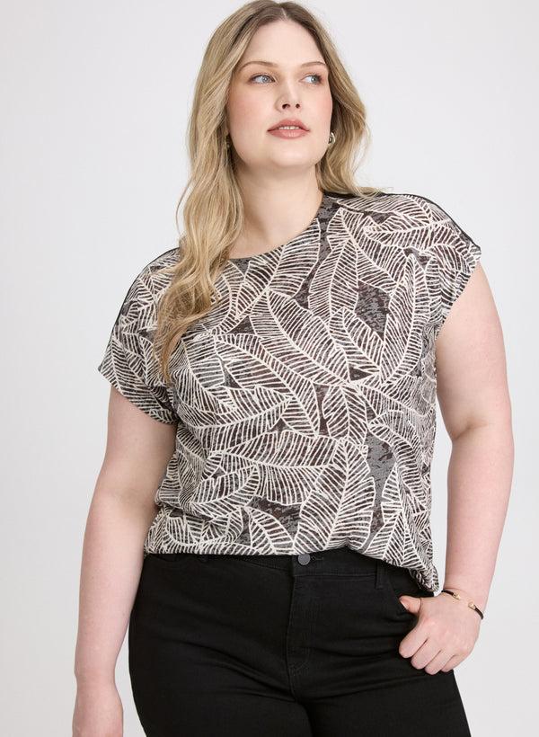laura Leaf Print T-Shirt