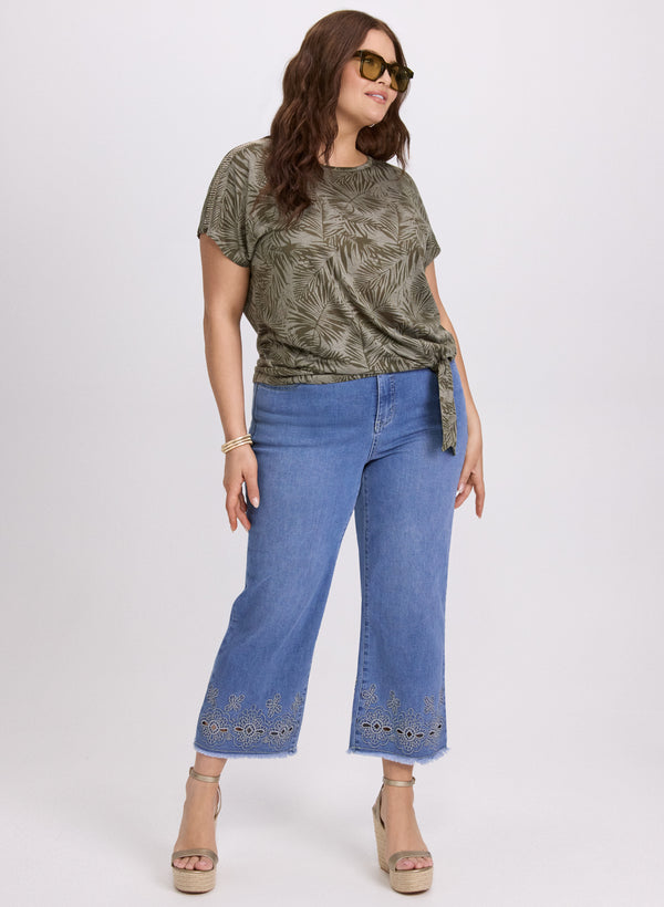 Laura Leaf Print T-Shirt