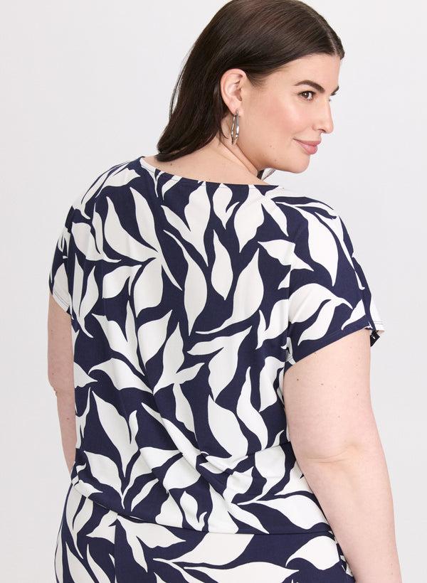 Laura Leaf Print Top