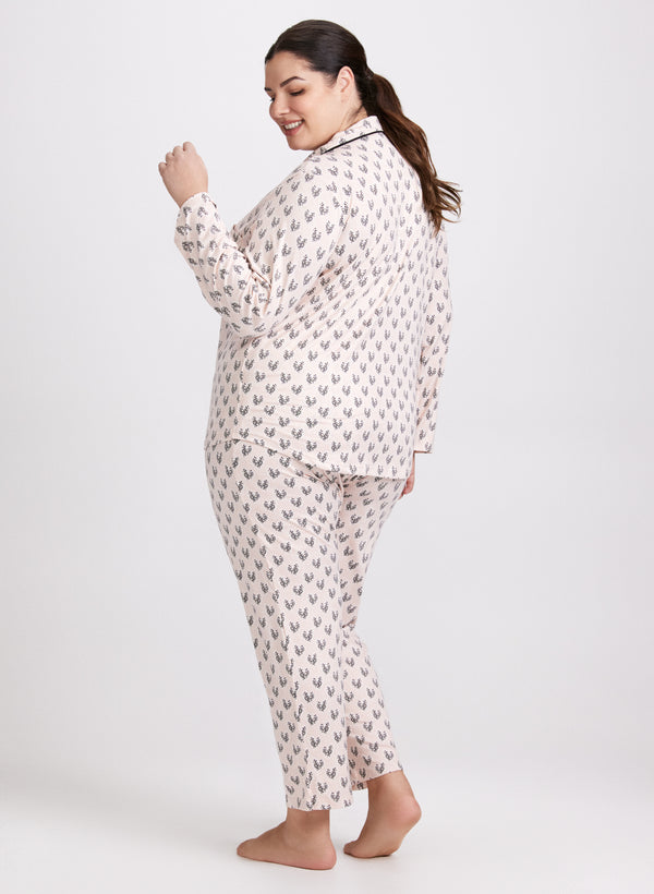 Laura Leopard Heart Pyjama Set