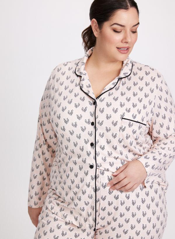Laura Leopard Heart Pyjama Set