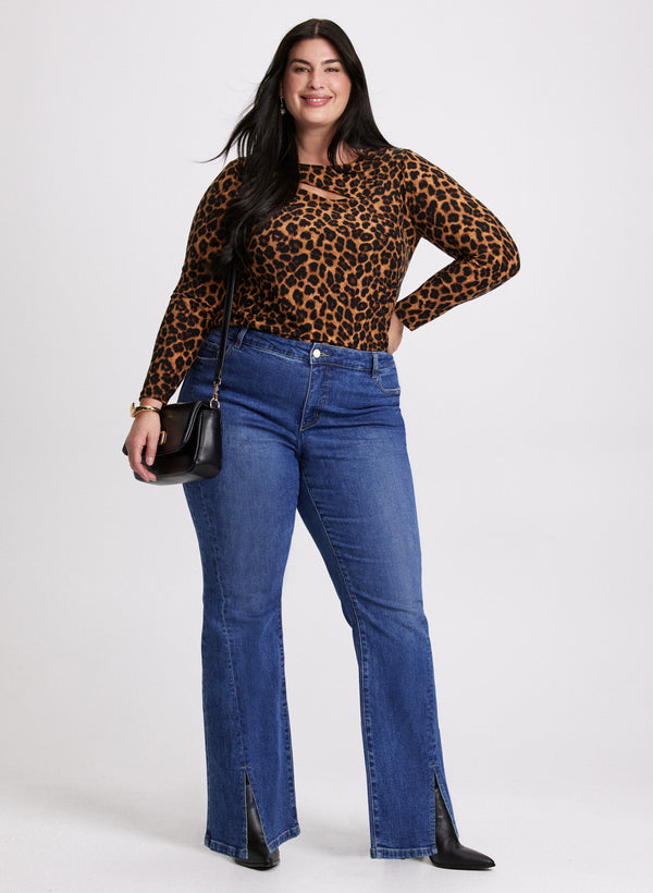 Laura Leopard Print Cut-Out Top