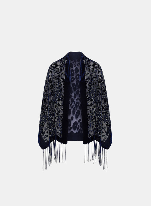 Laura Leopard Print Fringe Hem Wrap