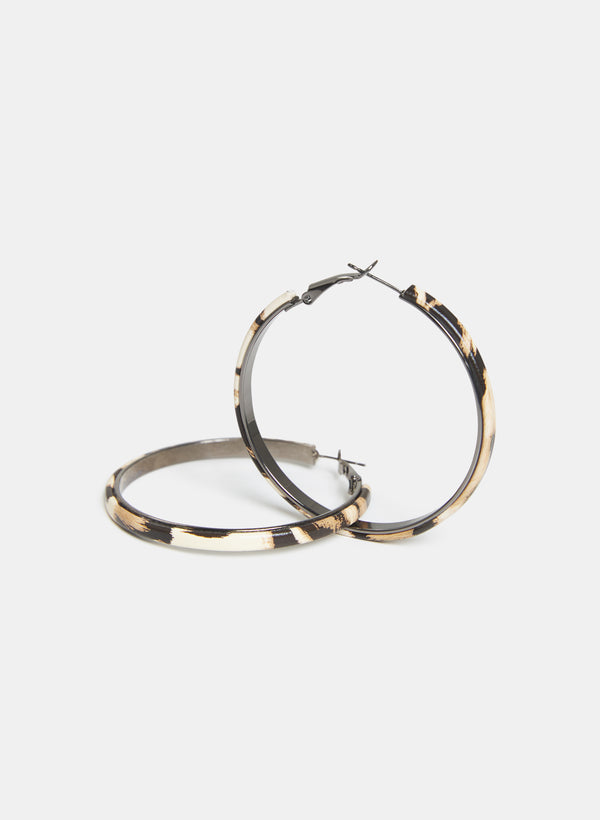 Laura Leopard Print Hoop Earrings
