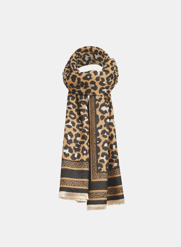 laura Leopard Print Scarf