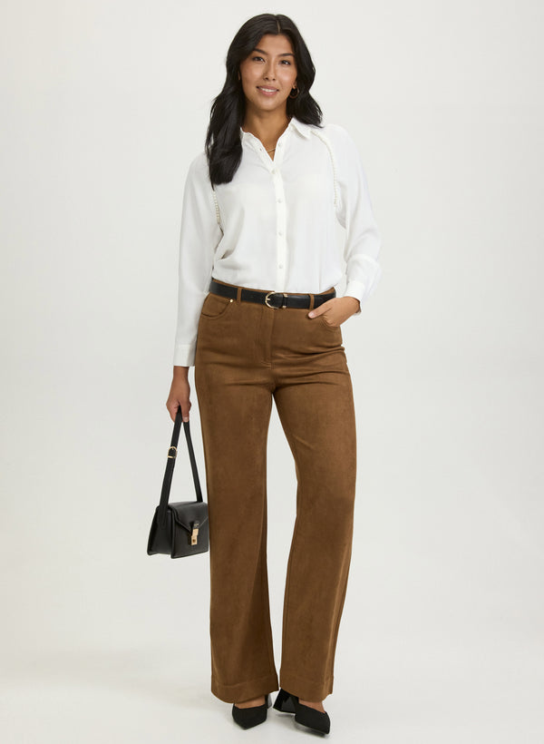 Laura Lily Faux-Suede Pants