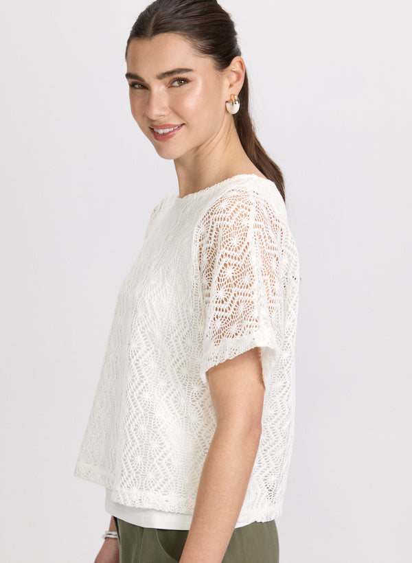 Laura Lined Crochet Top