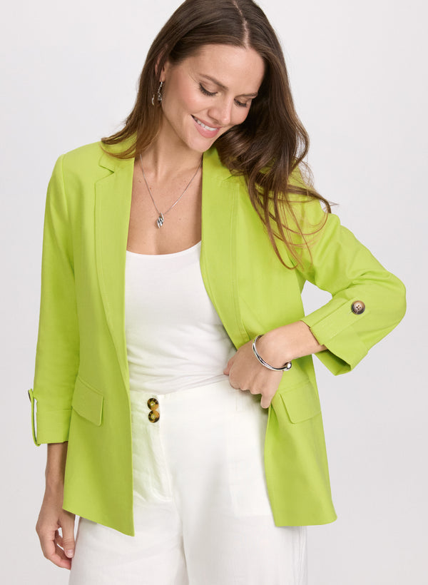 laura Linen-Blend Blazer