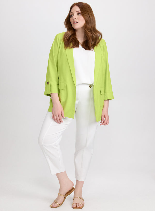 laura Linen-Blend Blazer & Sofia Slim-Leg Pants