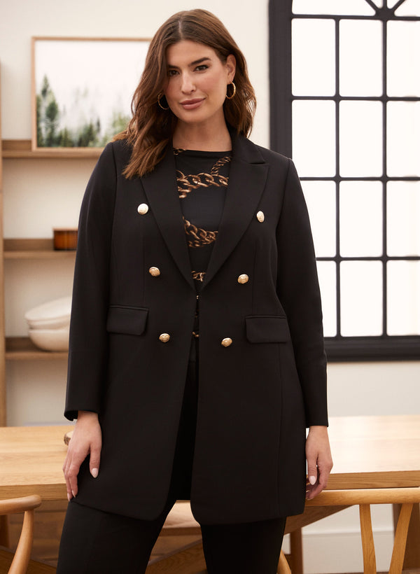 laura Long Crested Button Blazer