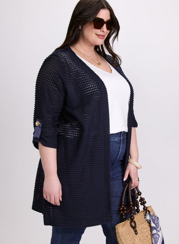 Laura Long Open Knit Cardigan