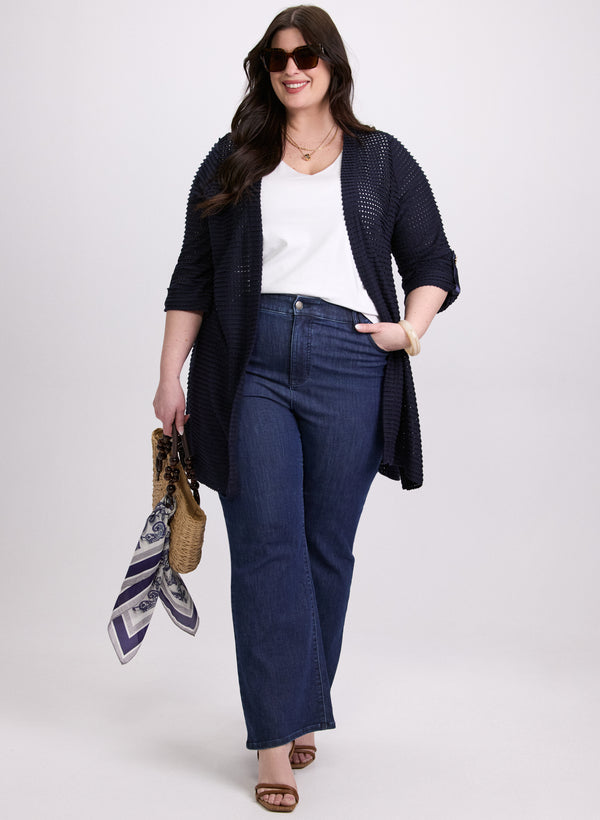 Laura Long Open Knit Cardigan