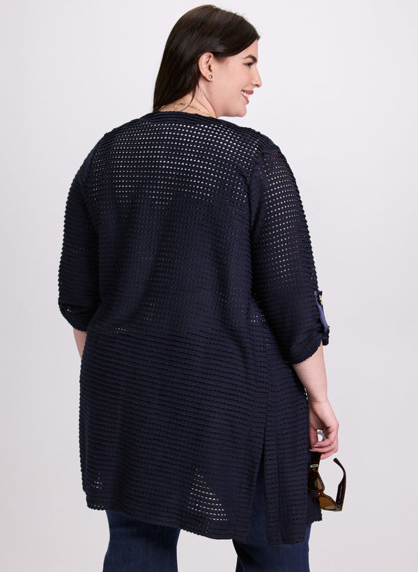 Laura Long Open Knit Cardigan