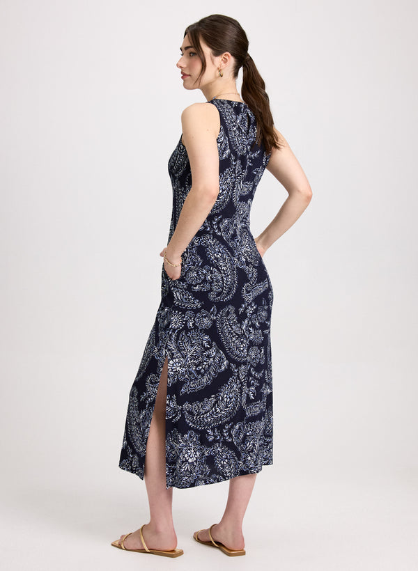 Laura Long Paisley Print Dress