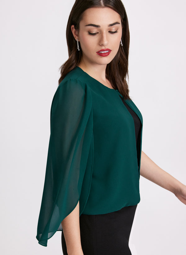Laura Long Sleeve Chiffon Bolero
