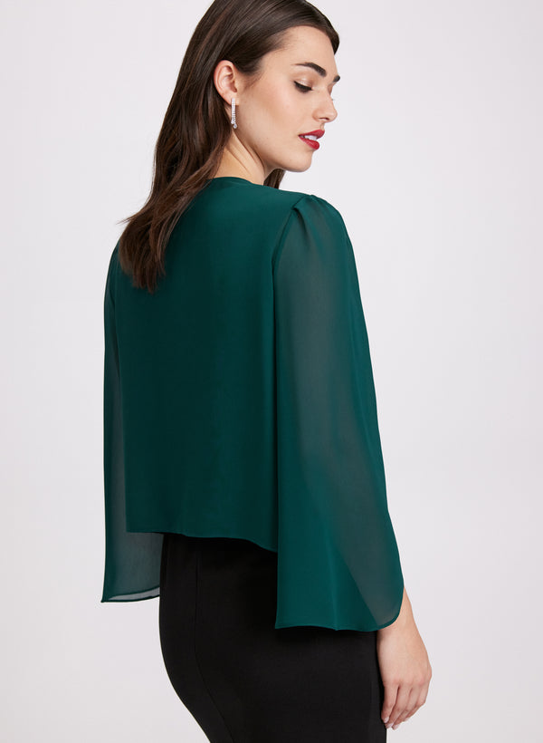 Laura Long Sleeve Chiffon Bolero