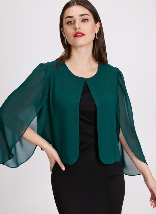 laura Long Sleeve Chiffon Bolero