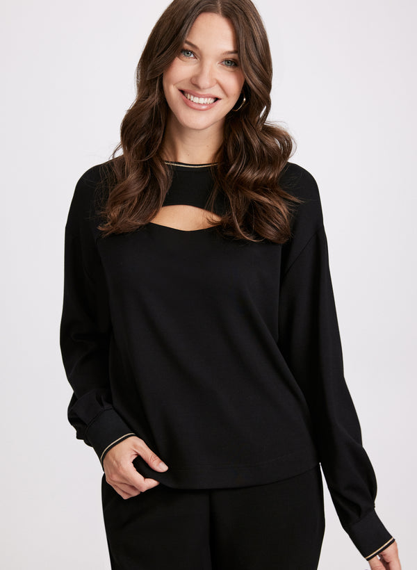 laura Long Sleeve Cut-Out Top