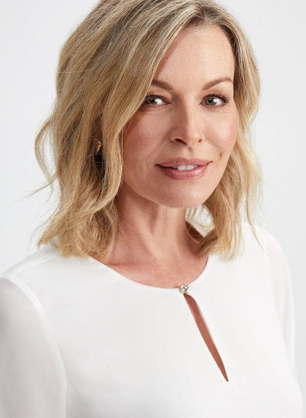 Laura Long Sleeve Double Layer Blouse