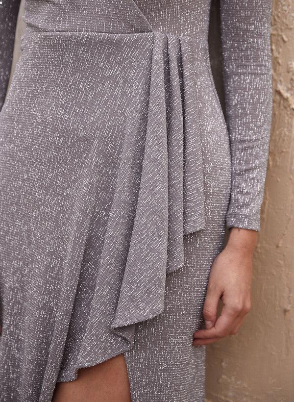 Laura Long Sleeve Glitter Dress