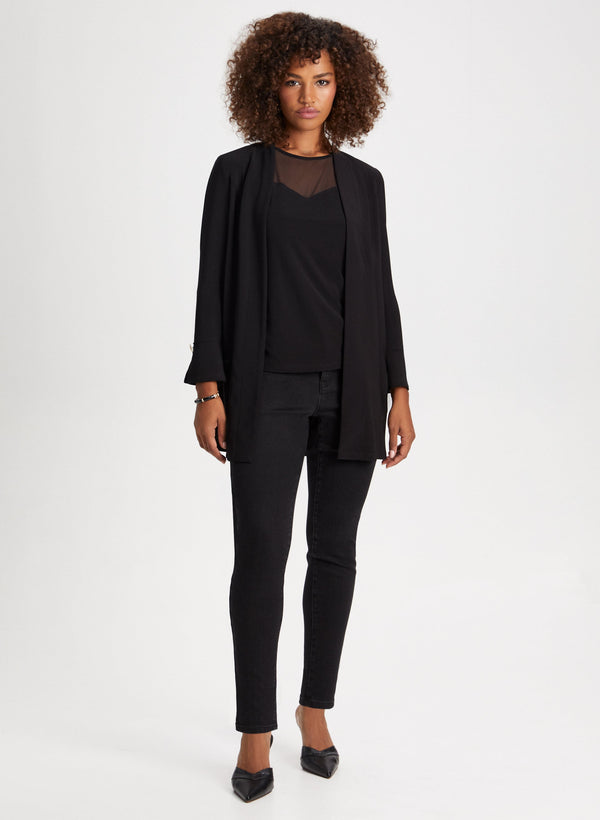 Laura Long Sleeve Open Front Top