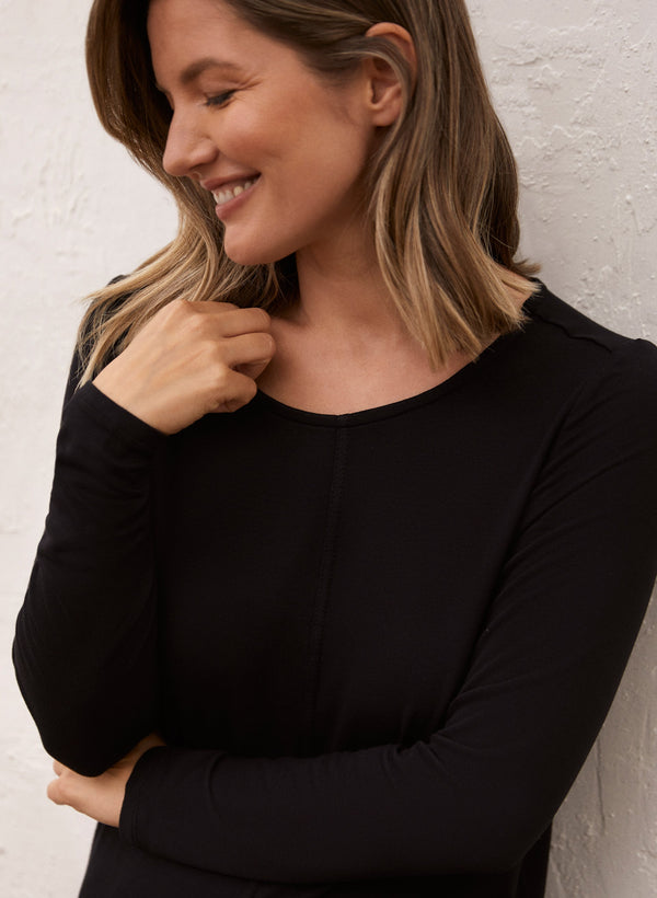 Laura Long Sleeve Seam Detail Top