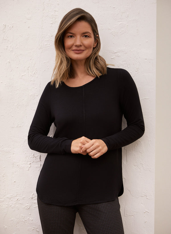 laura Long Sleeve Seam Detail Top