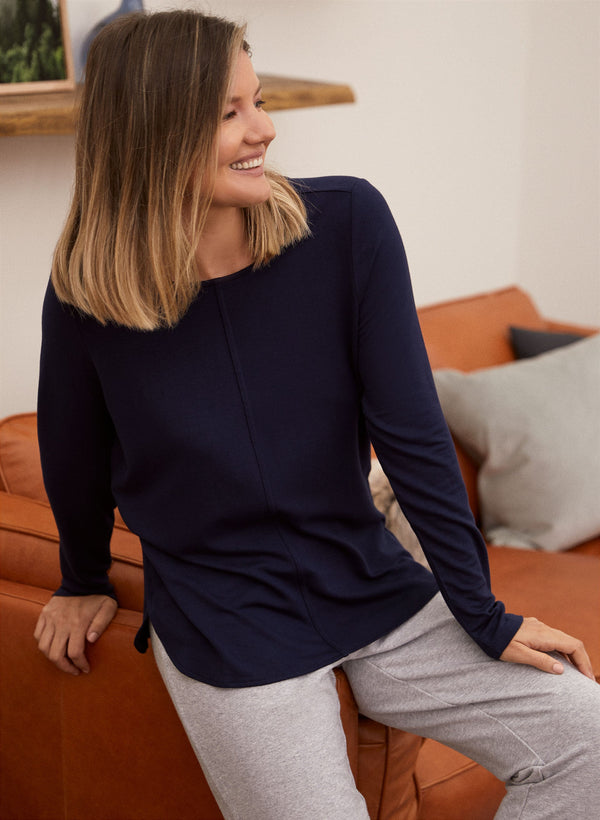 laura Long Sleeve Seam Detail Top