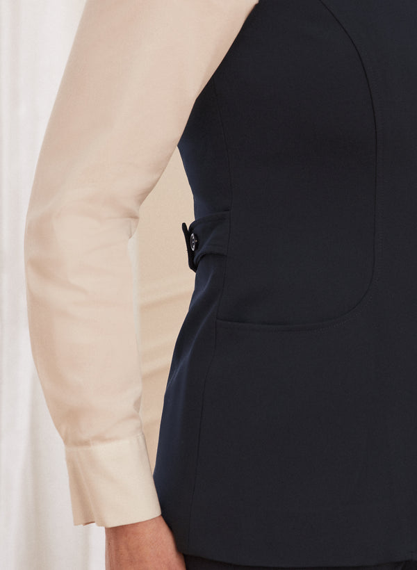 Laura Louben - Sleeveless Button Front Vest