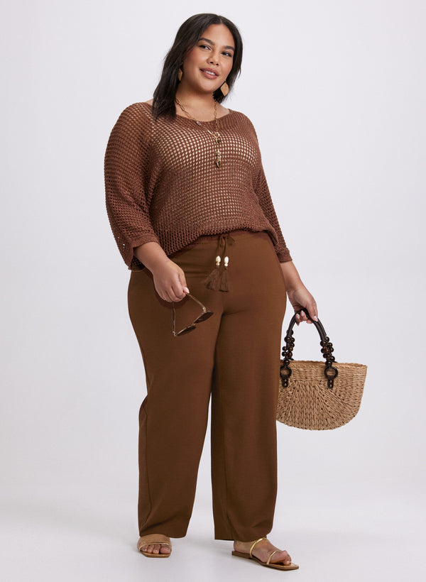 Laura Lurex Open Knit Sweater