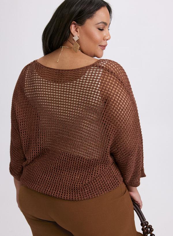 Laura Lurex Open Knit Sweater