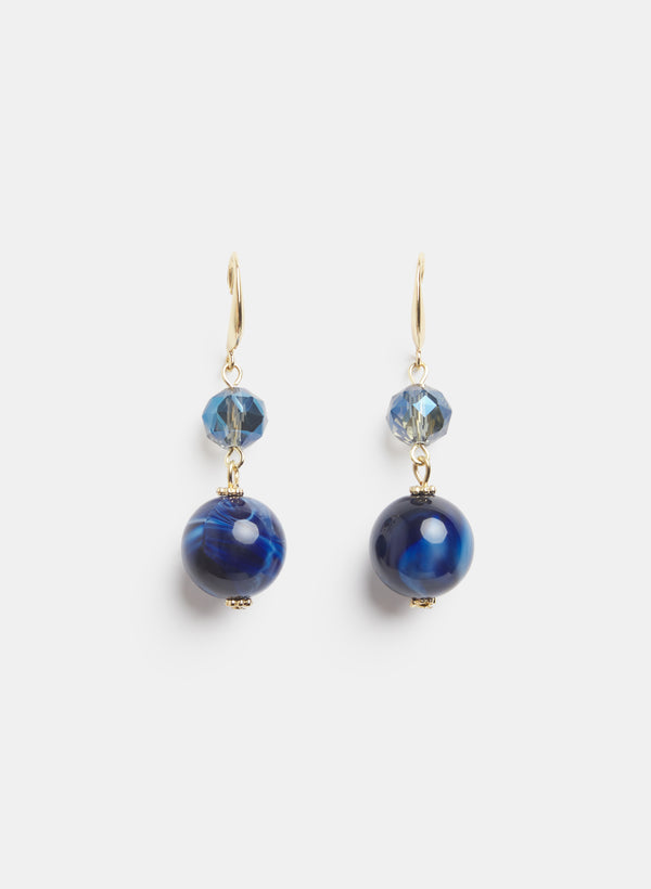 laura Marble Bead Drop Earrings