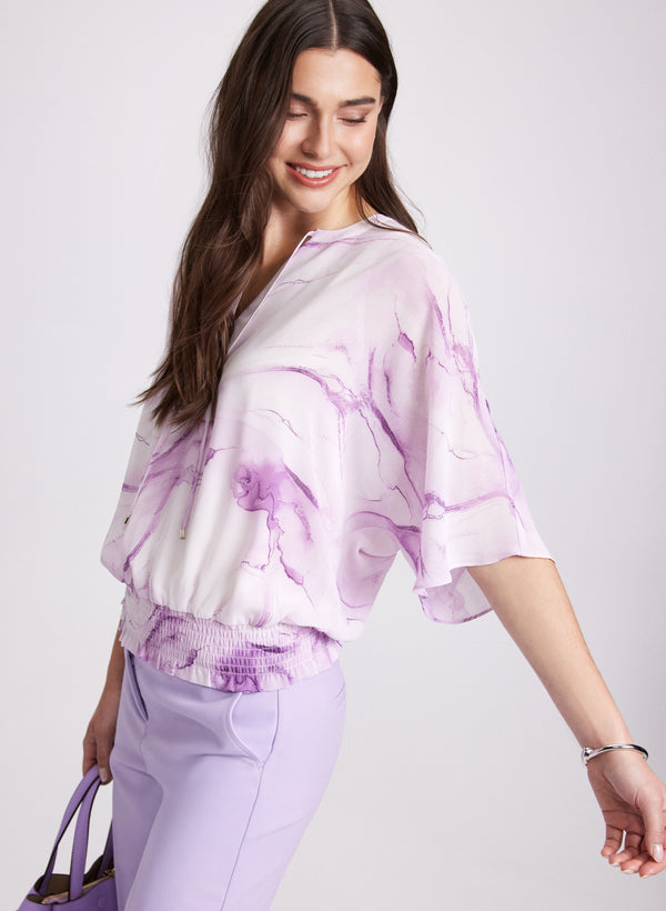 Laura Marble Print Blouse