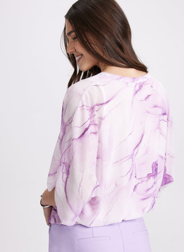 Laura Marble Print Blouse