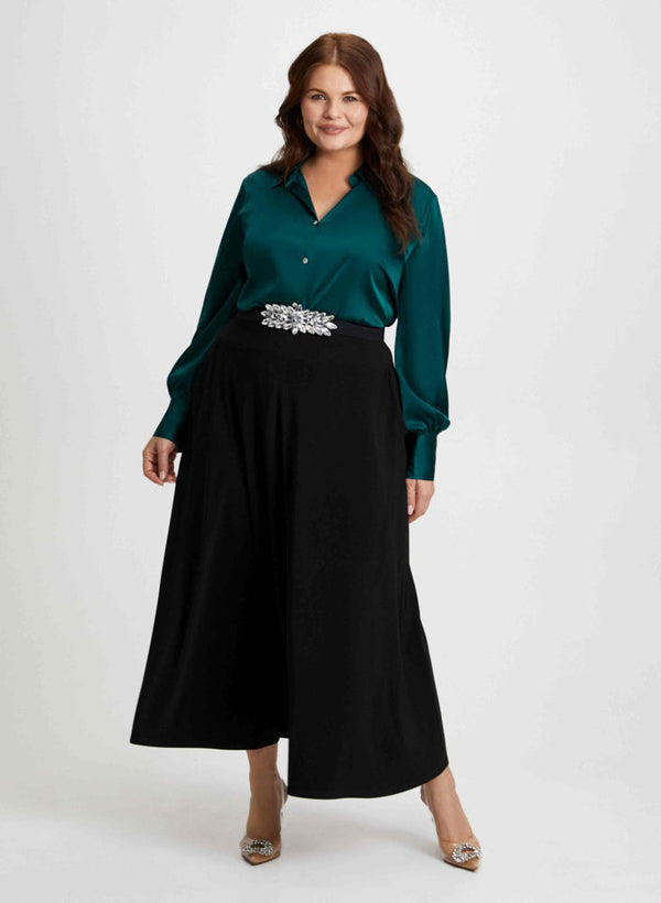 laura Maxi Skirt & Satin Blouse