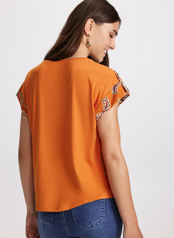 Laura Medallion Cap Sleeve Top