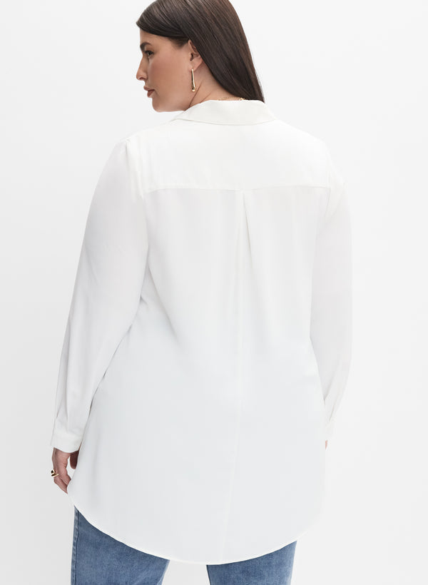 Laura Melanie Lyne - Asymmetric Johnny Collar Blouse
