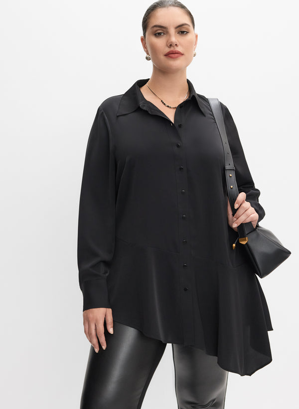 laura Melanie Lyne - Asymmetrical Hem Blouse
