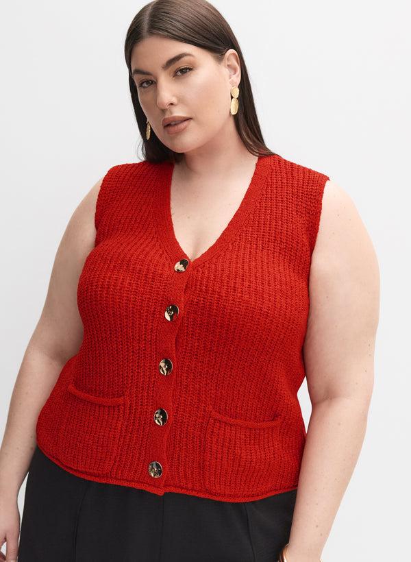 laura Melanie Lyne - Button Vest Cardigan
