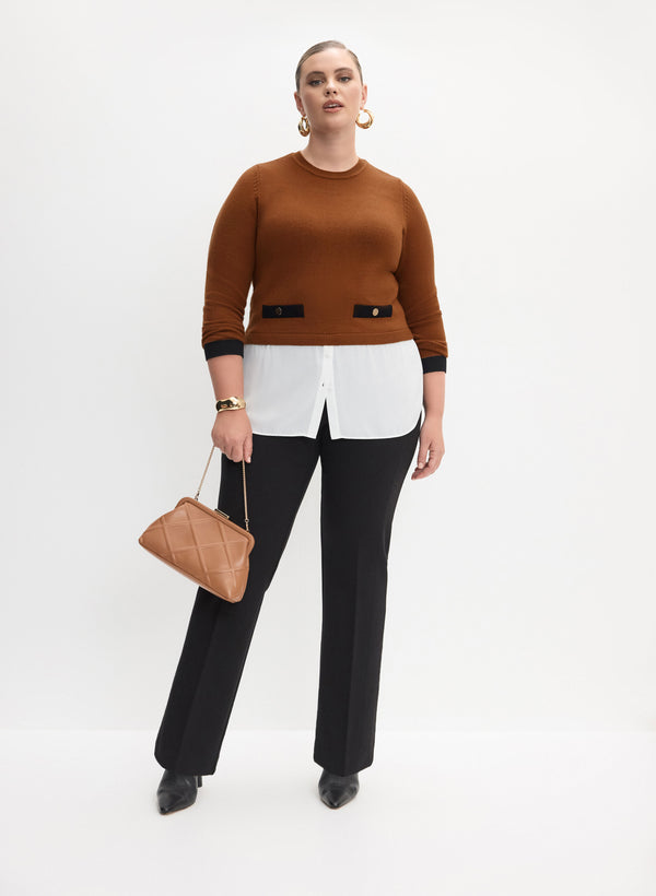 Laura Melanie Lyne - Contrast Trim Sweater