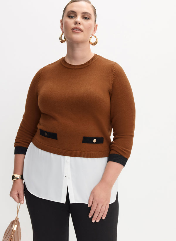 laura Melanie Lyne - Contrast Trim Sweater