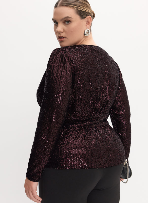 Laura Melanie Lyne - Crossover Sequin Top