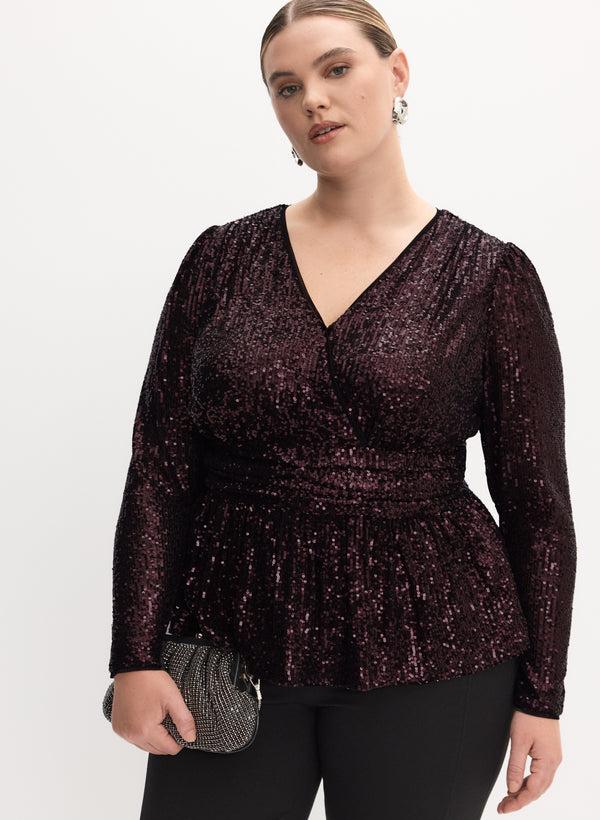 laura Melanie Lyne - Crossover Sequin Top