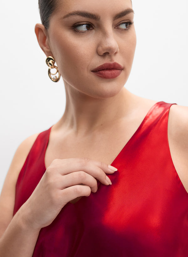 Laura Melanie Lyne - Metallic Lamé Tank Top