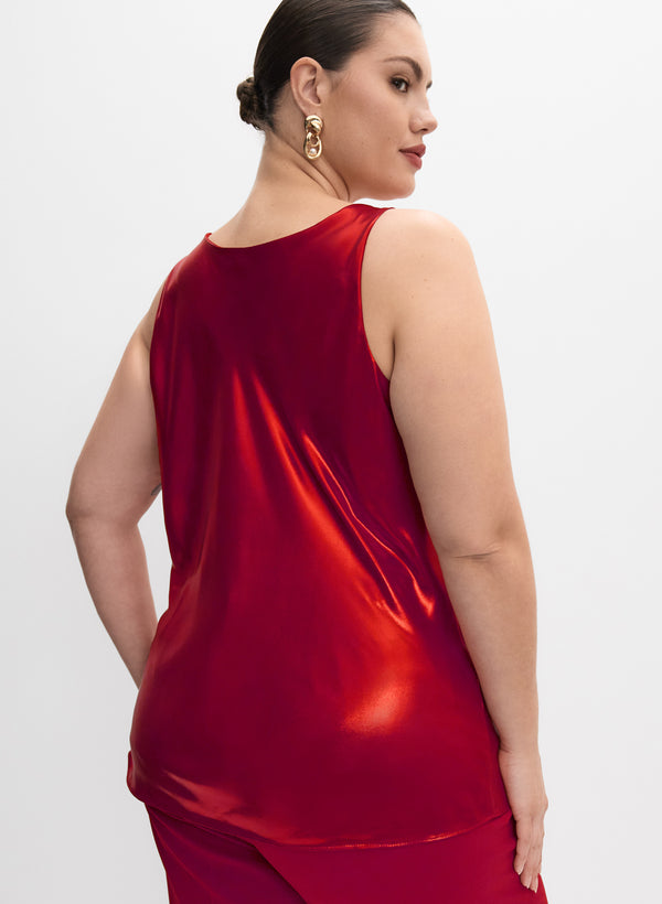 Laura Melanie Lyne - Metallic Lamé Tank Top