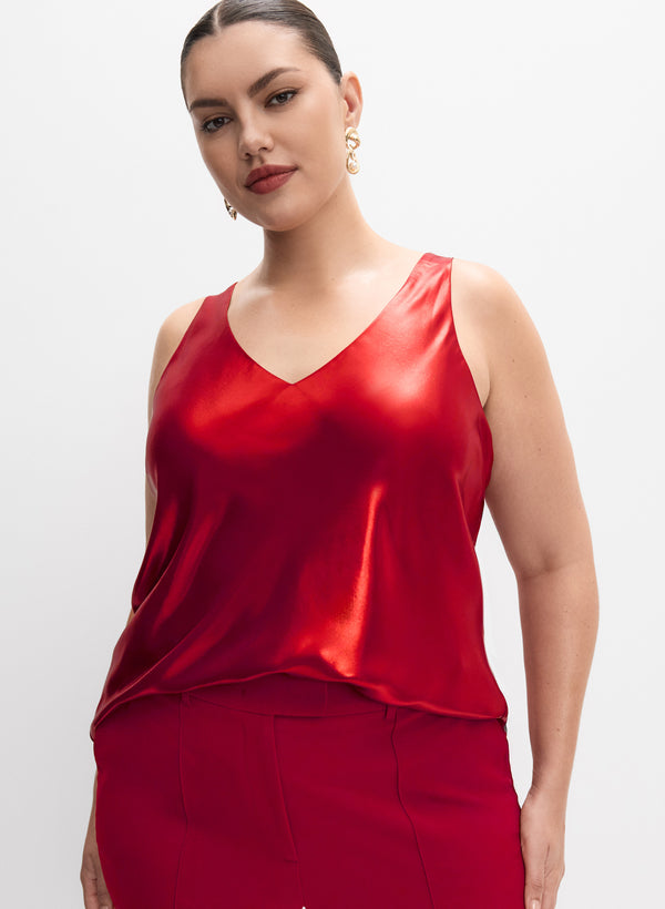 laura Melanie Lyne - Metallic Lamé Tank Top