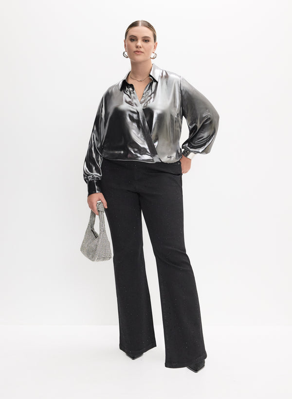Laura Melanie Lyne - Metallic Long Sleeve Blouse