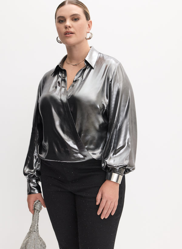 laura Melanie Lyne - Metallic Long Sleeve Blouse
