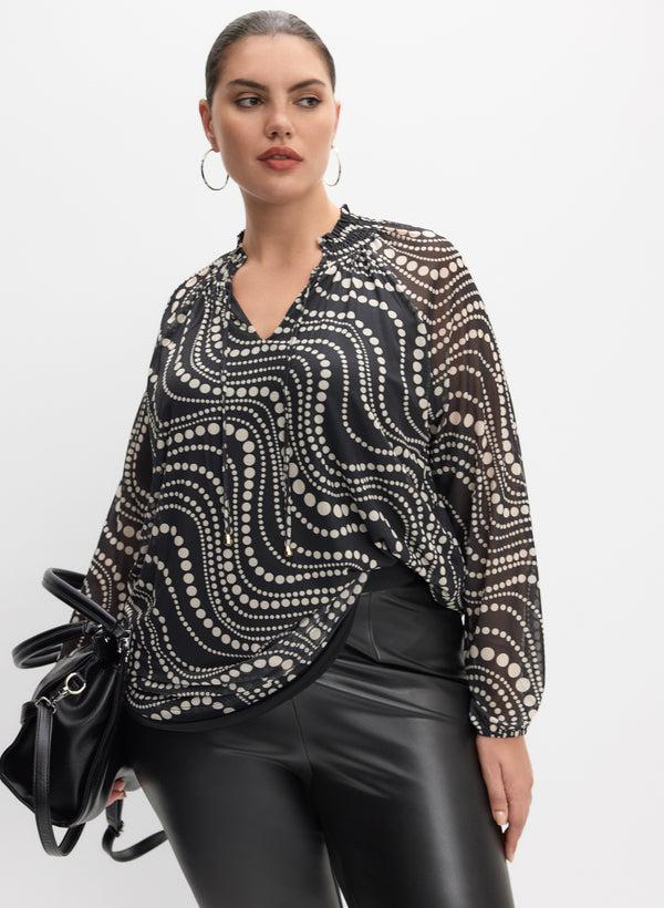 laura Melanie Lyne - Mixed Polka Dot Top