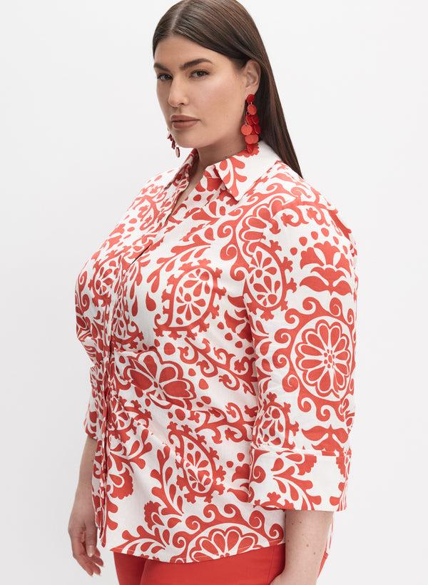 Laura Melanie Lyne - Paisley Linen Blouse